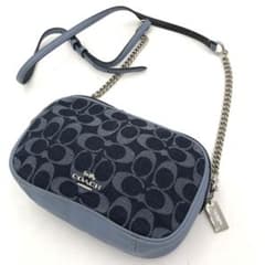 COACH シグネチャー ショルダーバッグ デニムブルー コーチ COACH ショルダーバッグ シグネチャー デニム ブルー 斜めがけ