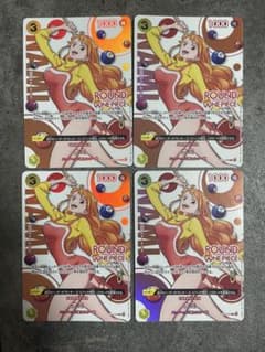 ラウワン　ワンピース　ナミ　ラウンドワン　4枚セット