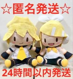 初音ミクシリーズ　ふわぷち　メガジャンボぬいぐるみ　鏡音リン　鏡音レン　2種