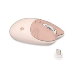マウス　ワイヤレス　猫　USB type-Ａ　ベージュのサムネイル