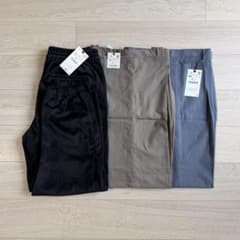 未使用タグ付き ZARA スラックス 3本セット ブラック グレー ブルーのサムネイル