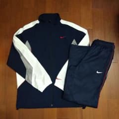 NIKE ナイキ ウインドブレーカー セットアップ 上下 ネイビー 刺繍ロゴ 