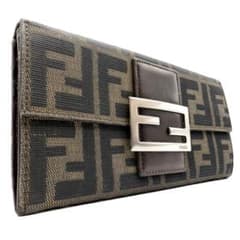 極美品✨ FENDI ズッカ柄 長財布 FF マンマ フラップ キャンバス 総柄
