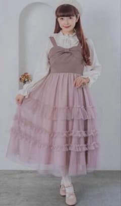 新品タグ付しまむら青木美沙子薔薇リボンモチーフチュールレース