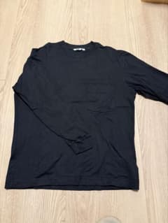 UNIQLO U 長袖 ポケットTシャツ ブラック Mのサムネイル