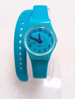 SWATCH 二重巻き 腕時計 ターコイズグリーン