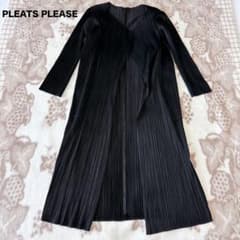 プリーツプリーズ ロング カーディガン イッセイミヤケ マキシ丈