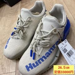 adidas Humanrace スニーカー ホワイト ブルー - メルカリ
