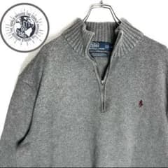 polo ラルフローレン　ハーフジップ　ニット　グレーのサムネイル