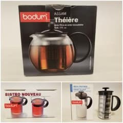 ボダム bodum　3点セット　ティーポット　カップ　ミルクフォーマーのサムネイル