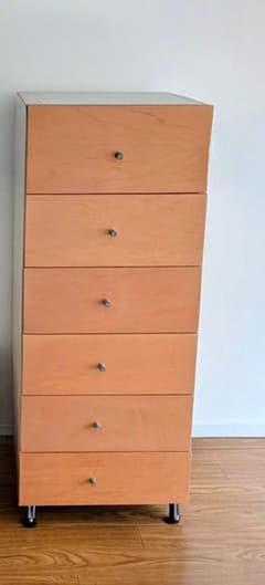 ナチュラル木製6段チェスト - メルカリ