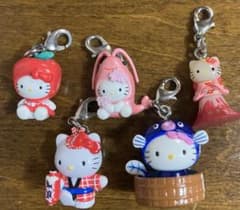 ハローキティ ご当地限定　チャーム　5個セット キーホルダー　キーチャーム