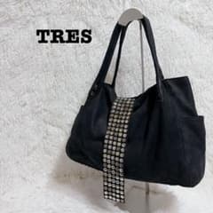 TRES archive Y2K 00s studs totebag 本革 黒 - メルカリ