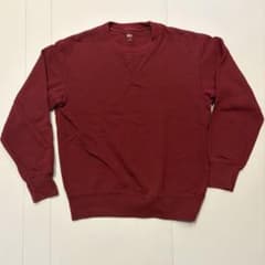 UNIQLO クルーネックスウェット レッド Mサイズのサムネイル
