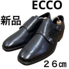 R*u様 新品❗️ ECCO エコー ダブルモンクストラップ 革靴 黒41/26 新品❗️ ECCO エコー ダブルモンクストラップ 革靴 黒41/26cmビジネス