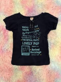 Tシャツ ネイビー 子供服 y2K 女児服のサムネイル