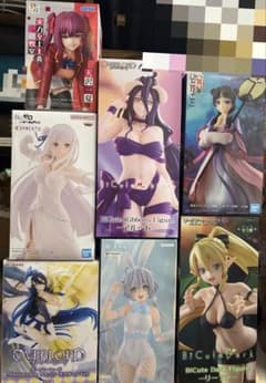 プライズ フィギュア 7点セット アルベド 猫猫 エミリア リーファ 洛天