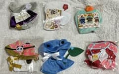おきがえポンチョ　6点　10cm　ぬい服のサムネイル