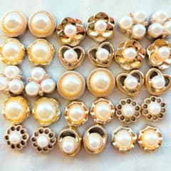 #1510 パールカボション　10~12mm 30個 ピアス　イヤリングのサムネイル