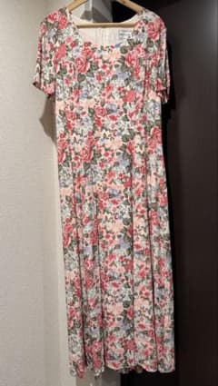 古着MISTY LANE 花柄 ロングワンピース 半袖のサムネイル