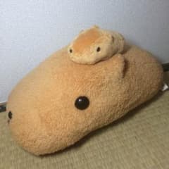 카피바라씨 부모와 자식 봉제인형 전체 길이 약 35㎝