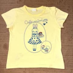 knit planner Cafe mimi Tシャツ イエローのサムネイル