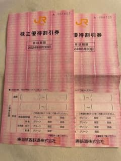 JR東海　株主優待割引券のサムネイル