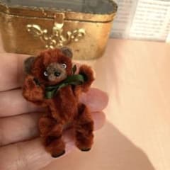 ＮＯ17 モールアート　ミニチュア　モールベア　アンティーク風ベア　ブライス モールアート ミニチュア モールベア ブライス 小さなクマ テディベア