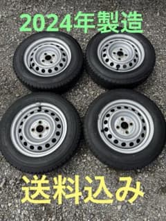バリ山トヨタ純正14インチ 鉄ホイール 夏タイヤ付き4本セット155/80R14 