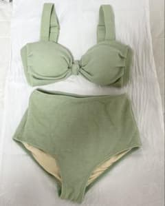 VIKINI VENDER Women's Swimsuit, Green, Size S, Bikini Set
