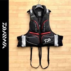 美品ダイワ フローティングベスト バリアテック 枕付フロートベスト DF3502 2XLダイワ フローティングベスト バリアテック 枕フロートベスト