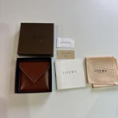 未使用保管品✨ ロエベ ヴィンテージ ケース アナグラム ブラウン レザー LOEWE✨ヴィンテージ コインケース アナグラム レザー ブラウン 茶
