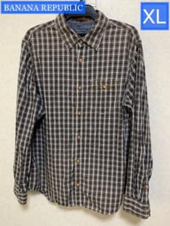 バナナ リパブリック　チェック柄シャツ　メンズ　XLのサムネイル