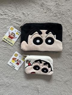 （韓国ダイソー）クレヨンしんちゃん ポーチ コインケース 2点セットのサムネイル
