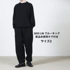 26SS comoli LWコットン裏毛 クルーネック ブラック サイズ2 - メルカリ