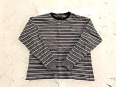 【150】ボーダー 長袖Tシャツ グレー系 綿100% 男の子 キッズのサムネイル