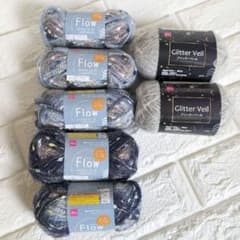 新品 ダイソー 毛糸 Flow フロー グリッターベールのサムネイル
