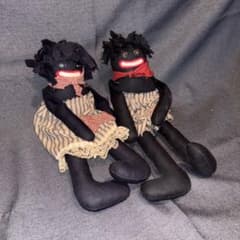 ハンドメイド カントリードール 一点物 布人形 レース 手作り 置物のサムネイル