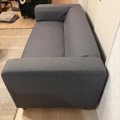 IKEAダークグレー 2人掛けソファ 即購入可能 - メルカリ