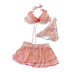 ビキニ３点セット　スカート付き　かわいいのサムネイル