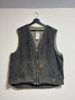 CarharttダックベストXLブラックフェードヴィンテージ - メルカリ