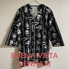 新品]BUENA VISTA DENHAM デンハム 鯉口シャツ 黒白 スカル - メルカリ