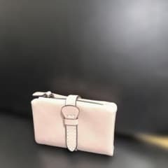 ピンク 二つ折り財布 スナップボタンのサムネイル