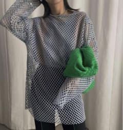 【美品】ameri vintageメッシュ長袖トップスのサムネイル