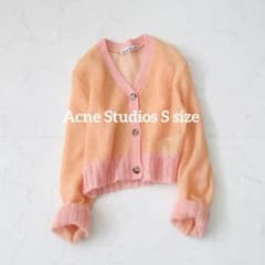 Acne Studios カーディガン ピンク・オレンジ Acne Studios アクネ シアーモヘアカーディガン ピンク オレンジ