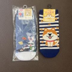 【2足セット】おばけのてんぷら、秋田犬　レディースソックス　22-24cmのサムネイル