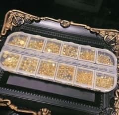 半円ネイルパーツ デコパーツ ゴールド 金のサムネイル