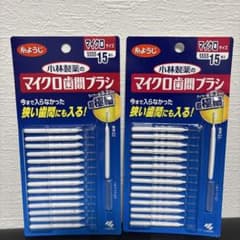 小林製薬 マイクロ歯間ブラシ SSSS 15本入×2 歯間ブラシ 糸ようじのサムネイル
