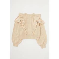 MOUSSY マウジー RUFFLE KNIT TOP ニットサイズフリーのサムネイル