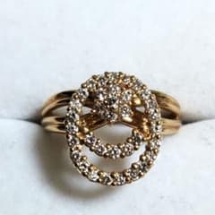 K18*ダイヤモンド*スイングリング*指輪のサムネイル